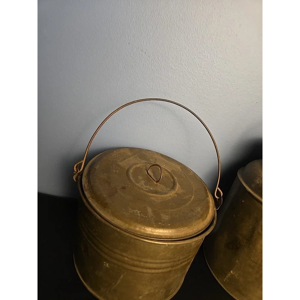 Vintage Dairy Can Galvanized Cream Milk Can with Lid & Handle & Bucket W Handle